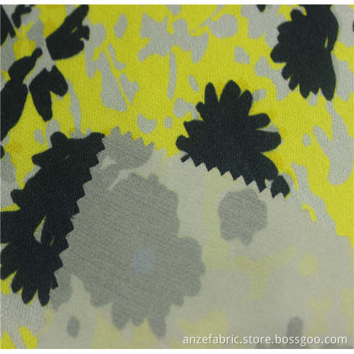 VISCOSE RAYON SATEEN CREPE digital printed fabric